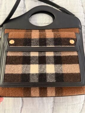 BURBERRYバック Burberry | Bags | Burberry Hand Bag Canvas White Navy Silver Auth